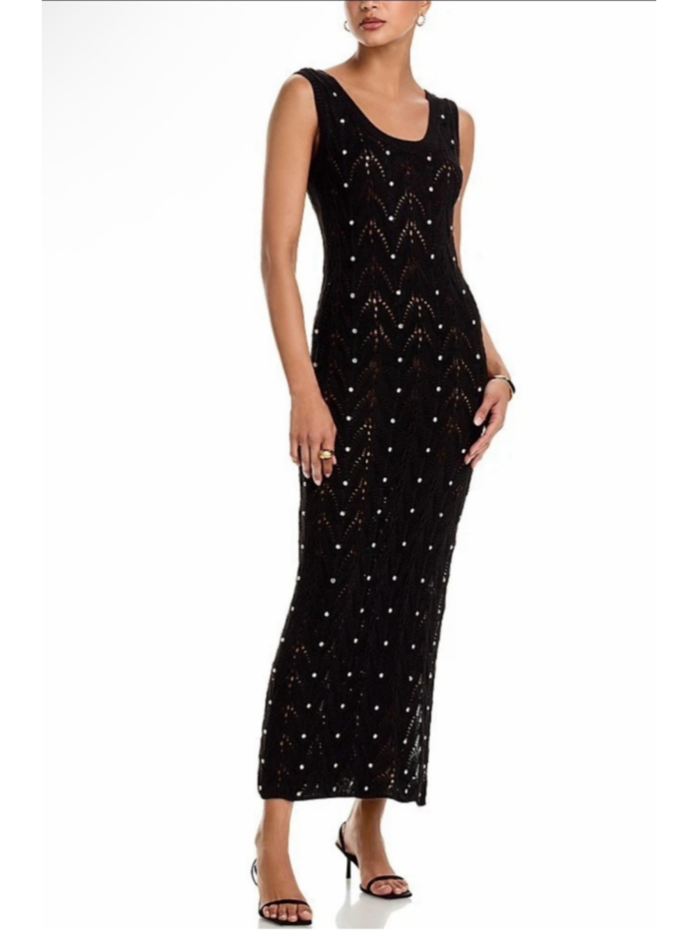 Generation Love Women's Vincent Crystal Pointelle Knit Dress Sz S NWT